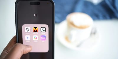 Ein Handy, auf dem einige KI-Apps installiert sind
